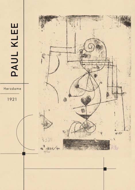 Paul Klee Herzdame No2 - Plakat