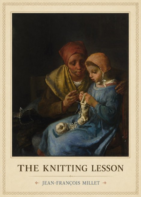 Jean-François Millet The Knitting Lesson I No4 - Plakat