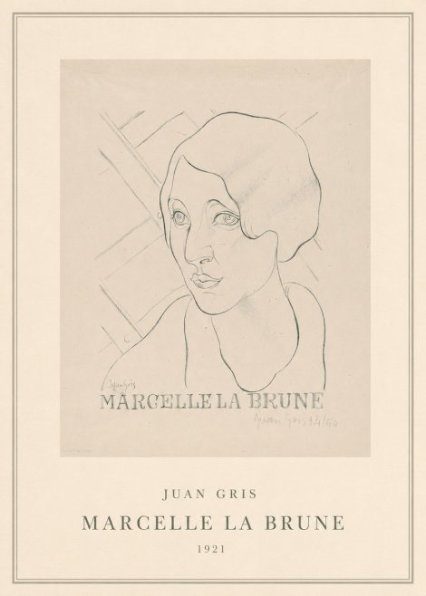 Juan Gris Marcelle La Brune II No5 - Plakat