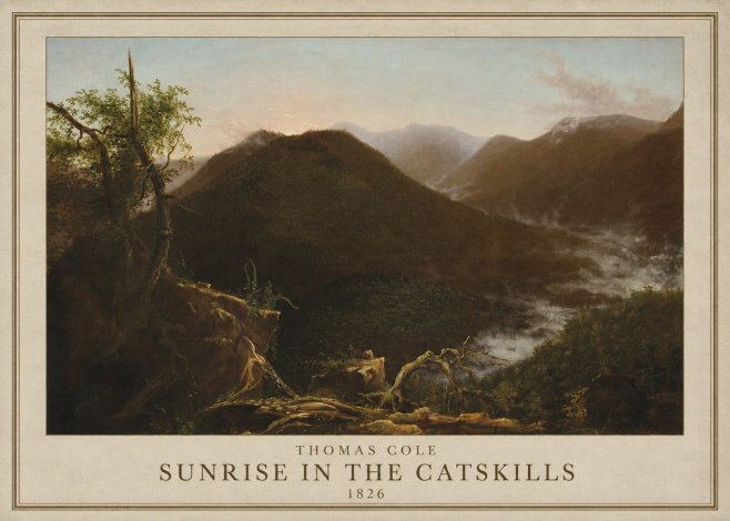 Thomas Cole Sunrise in the Catskills I No1 - Plakat