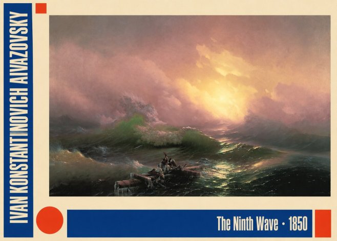 Ivan Konstantinovich Aivazovsky The Ninth Wave II No2 - Plakat