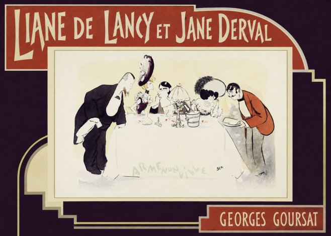 Georges Goursat Liane De Lancy Et Jane Derval No4 - Plakat