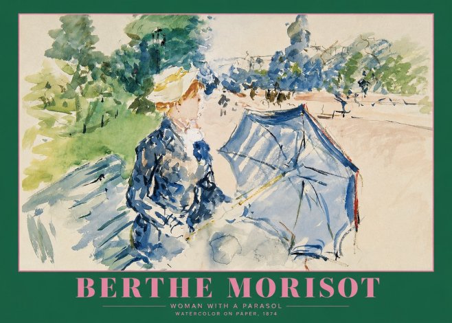 Berthe Morisot Woman with a Parasol No2 - Plakat
