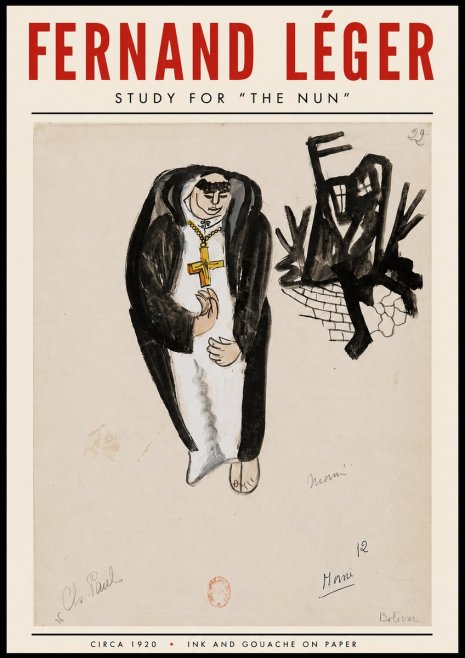 Fernand Léger Study for "the Nun" No2 - Plakat