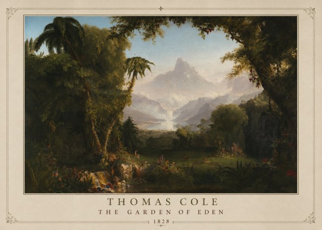 Thomas Cole The Garden of Eden I No1 - Plakat