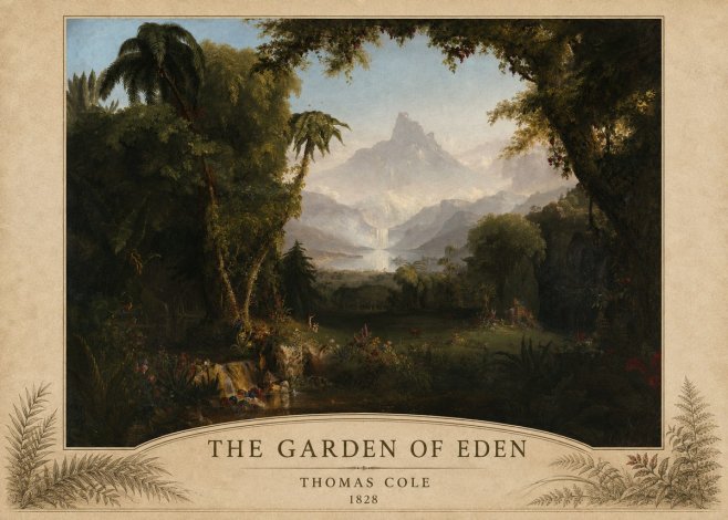 Thomas Cole The Garden of Eden I No5 - Plakat