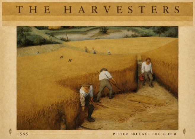 Pieter Bruegel The Harvesters IV No6 - Plakat