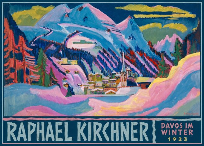 Raphael Kirchner Davos Im Winter No6 - Plakat