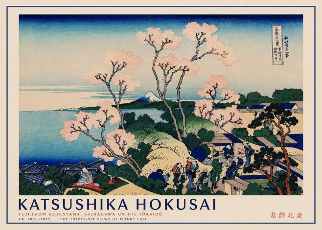 Katsushika Hokusai Fuji from Gotenyama, Shinagawa on the Tōkaidō No2 - Plakat