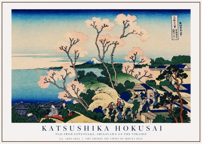 Katsushika Hokusai Fuji from Gotenyama, Shinagawa on the Tōkaidō No3 - Plakat