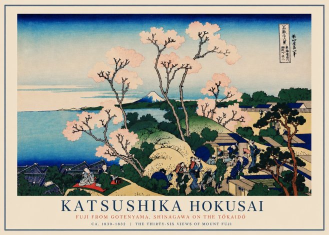 Katsushika Hokusai Fuji from Gotenyama, Shinagawa on the Tōkaidō No5 - Plakat