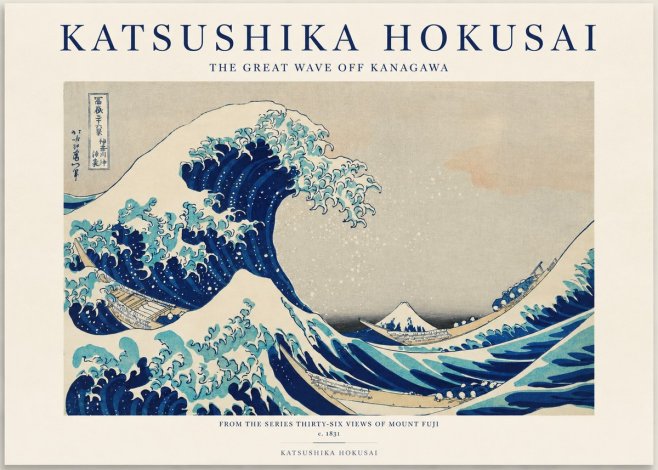 Katsushika Hokusai The Great Wave off Kanagawa I No1 - Plakat