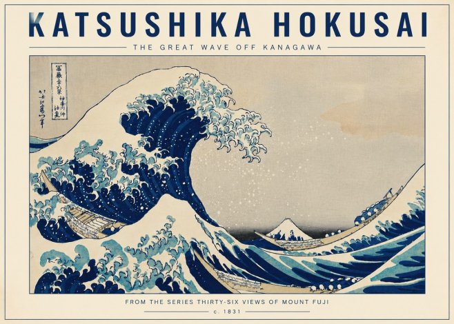 Katsushika Hokusai The Great Wave off Kanagawa I No5 - Plakat
