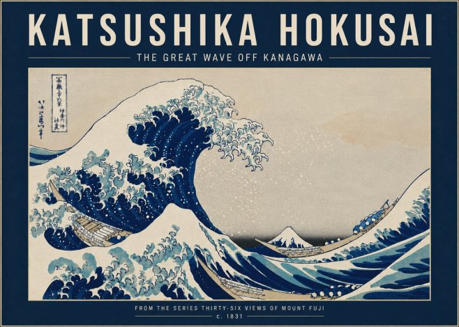 Katsushika Hokusai The Great Wave off Kanagawa I No6 - Plakat