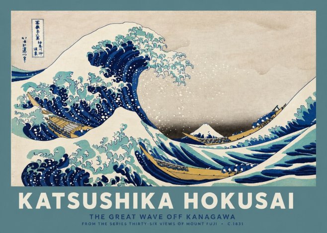 Katsushika Hokusai The Great Wave off Kanagawa II No4 - Plakat