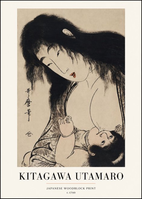 Kitagawa Utamaro Mother Nursing Her Child No1 - Plakat