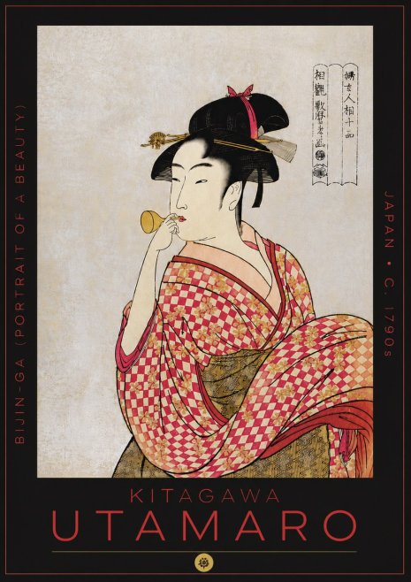Kitagawa Utamaro Bijin-ga (Portrait of a Beauty) No6 - Plakat