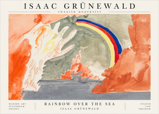 Isaac Grünewald Watercolor Composition No2 - Plakat