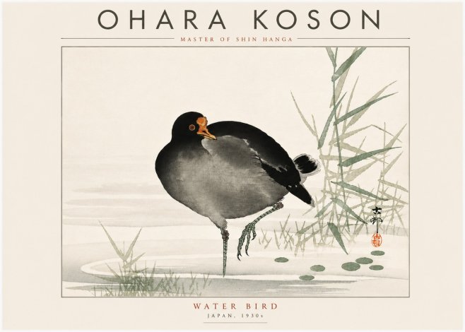 Ohara Koson Water Bird No6 - Plakat