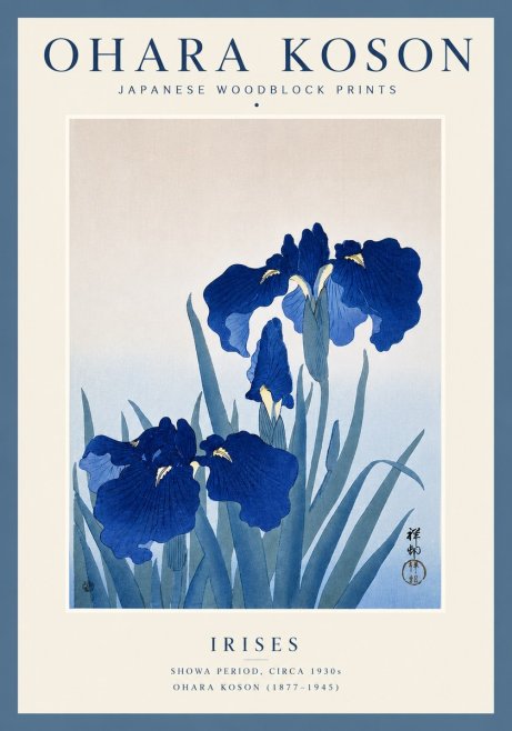 Ohara Koson Iris Es No3 - Plakat