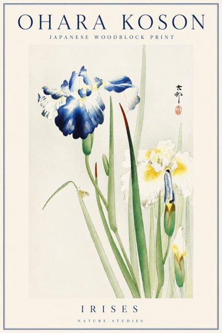 Ohara Koson Irises No4 - Plakat