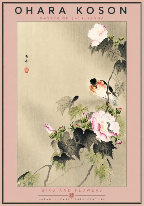 Ohara Koson Bird and Flowers No4 - Plakat