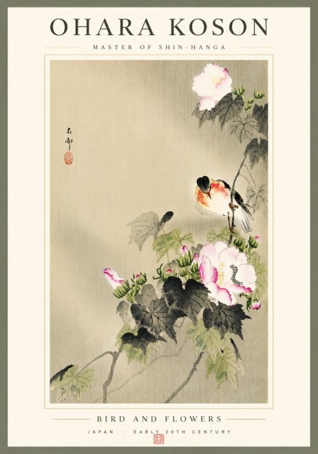 Ohara Koson Bird and Flowers No5 - Plakat