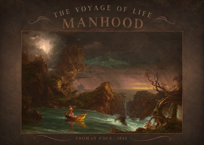 Thomas Cole The Voyage of Life: Manhood I No3 - Plakat