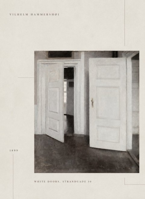 Vilhelm Hammershøi White Doors, Strandgade 30 No6 - Plakat