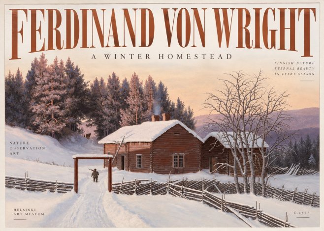Ferdinand von Wright Winter at the Forest Edge No3 - Plakat