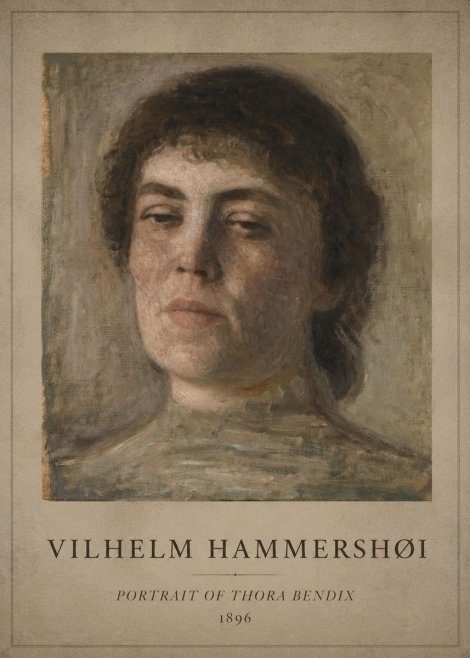 Vilhelm Hammershøi Portrait of Thora Bendix No1 - Plakat