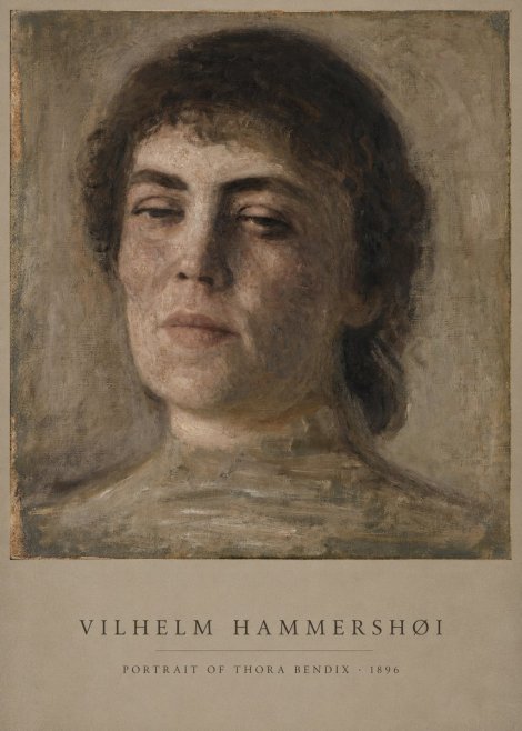 Vilhelm Hammershøi Portrait of Thora Bendix No6 - Plakat