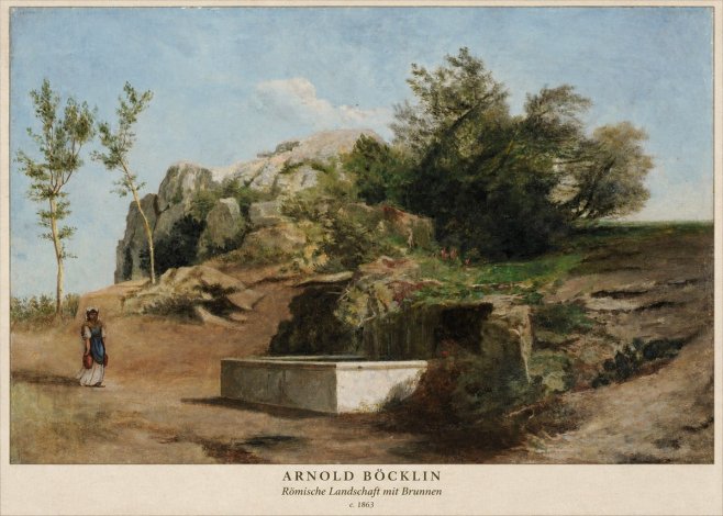 Arnold Böcklin Römische Landschaft Mit Brunnen No2 - Plakat