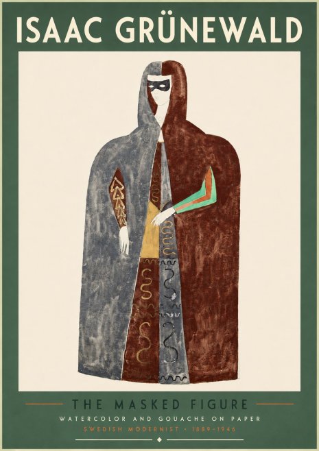 Isaac Grünewald The Masked Figure No4 - Plakat