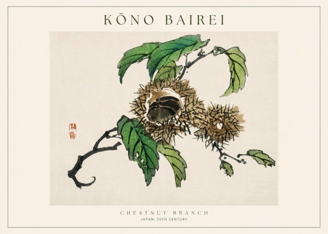 Kōno Bairei Chestnut Branch No1 - Plakat