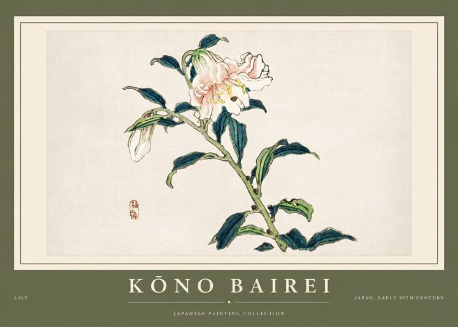 Kōno Bairei Lily No2 - Plakat