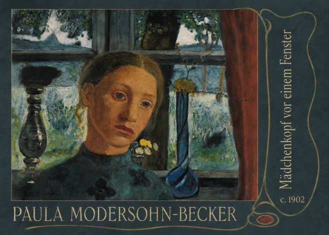 Paula Modersohn-Becker Mädchenkopf Vor Einem Fenster No5 - Plakat