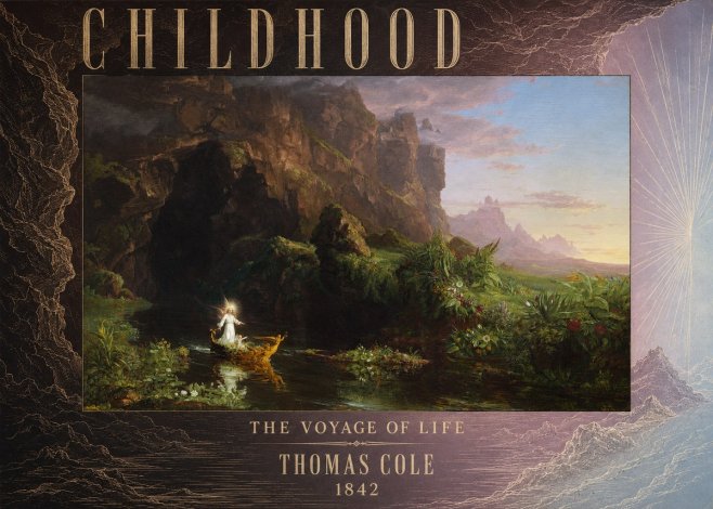 Thomas Cole The Voyage of Life: Childhood I No6 - Plakat