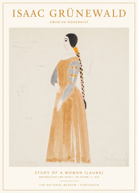 Isaac Grünewald Study of a Woman (Laura) No1 - Plakat