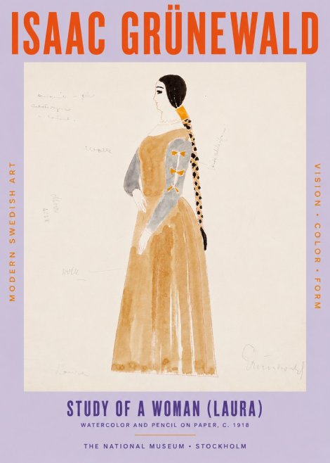 Isaac Grünewald Study of a Woman (Laura) No5 - Plakat