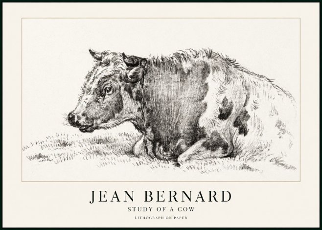 Jean Bernard Resting Cow I No3 - Plakat