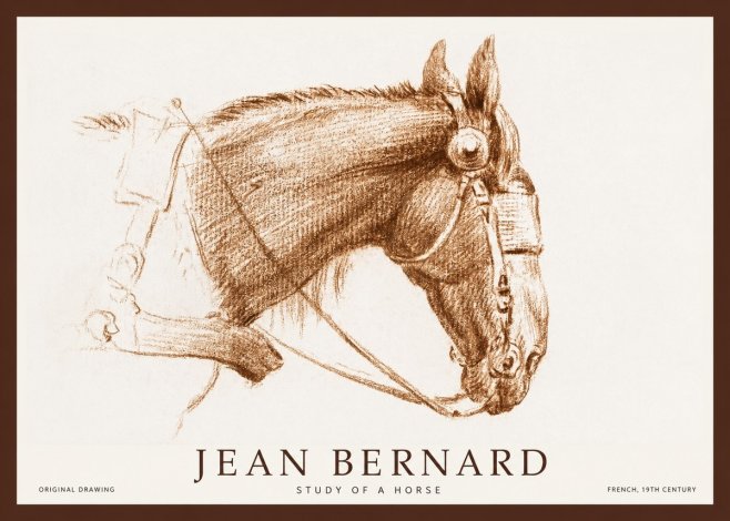Jean Bernard Equine Study No2 - Plakat