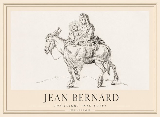 Jean Bernard The Flight into Egypt No5 - Plakat