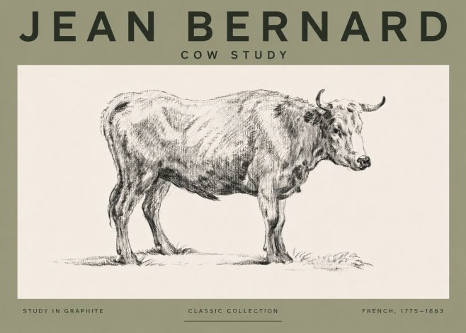 Jean Bernard Cow Study No4 - Plakat