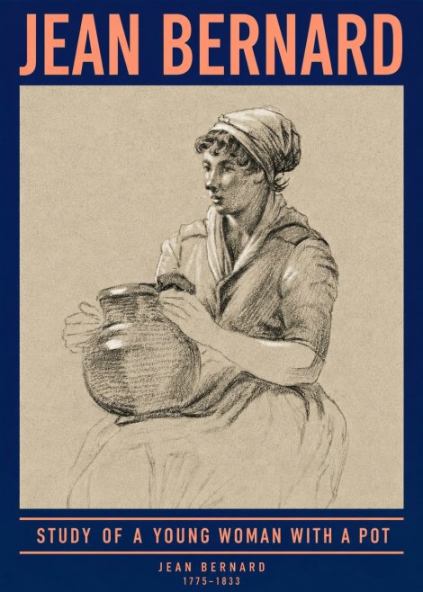 Jean Bernard Study of a Young Woman with a Pot No4 - Plakat