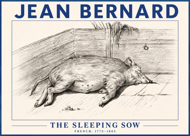 Jean Bernard The Sleeping Sow No5 - Plakat