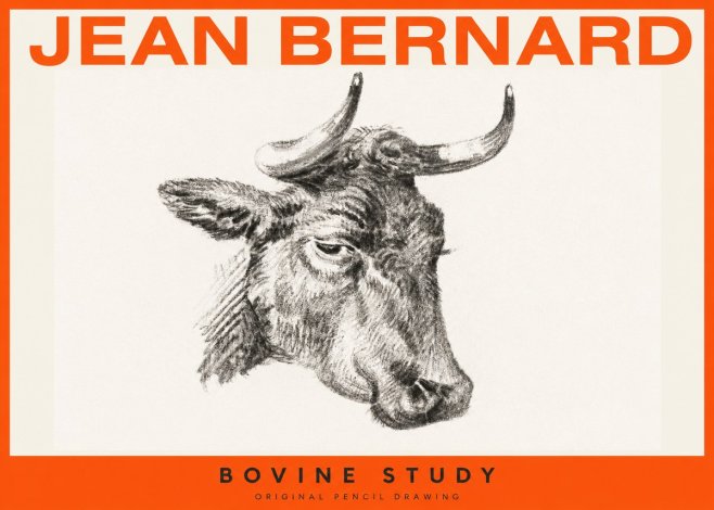 Jean Bernard Bovine Study I No2 - Plakat