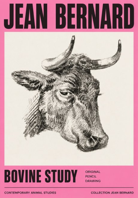 Jean Bernard Bovine Study I No3 - Plakat