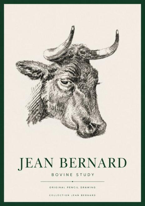 Jean Bernard Bovine Study I No4 - Plakat