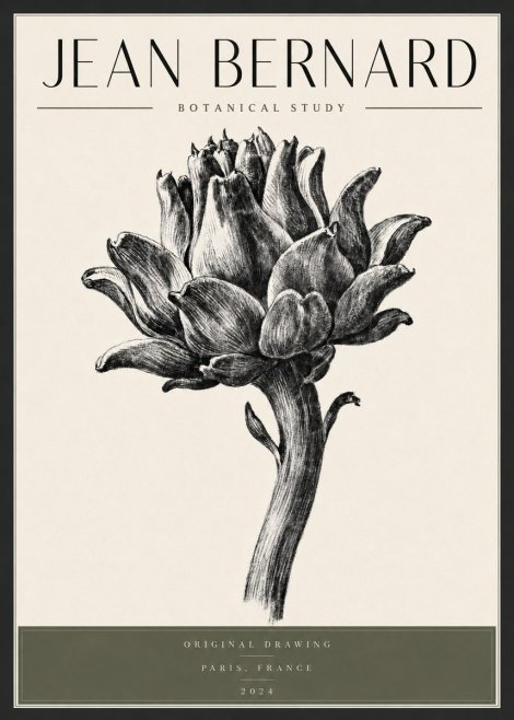 Jean Bernard Botanical Study No3 - Plakat